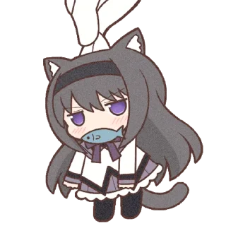 🐟 emoji Homura Akemi Neko || @cirnovarenie Telegram sticker 23 of 102