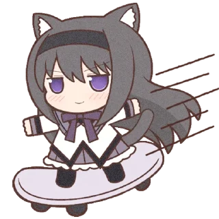 🛹 emoji Homura Akemi Neko || @cirnovarenie Telegram sticker 22 of 102