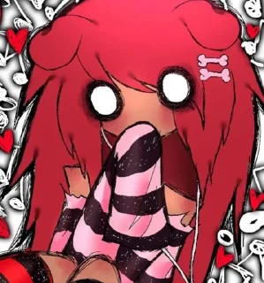 😳 emoji Emo/scene Telegram sticker 14 of 120