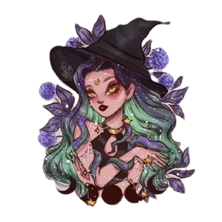🐍 emoji Magical Girls by @peach_artworld Telegram sticker 23 of 31