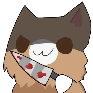 🔪 emoji Кривые коты от @anderkf Telegram sticker 9 of 28