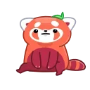 😐 emoji RRRed Panda Telegram sticker 22 of 28