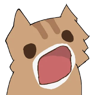 😨 emoji Кривые коты от @anderkf Telegram sticker 6 of 28