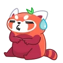 😅 emoji RRRed Panda Telegram sticker 23 of 28