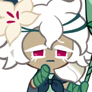🌱 emoji 𓍼 | White Lily Cookie [ @crkstick ] Telegram sticker 16 of 100