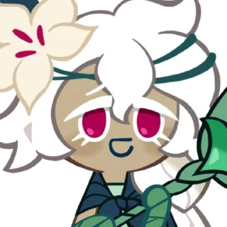 🌱 emoji 𓍼 | White Lily Cookie [ @crkstick ] Telegram sticker 6 of 100