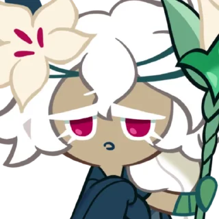 🌱 emoji 𓍼 | White Lily Cookie [ @crkstick ] Telegram sticker 17 of 100