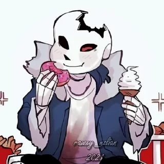 🪓 emoji —` horror sans. ★彡 Telegram sticker 6 of 27
