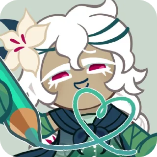 🌱 emoji 𓍼 | White Lily Cookie [ @crkstick ] Telegram sticker 10 of 100