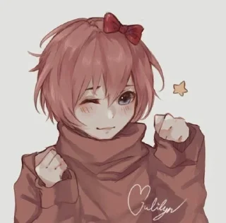 💕 emoji ~Sayori arts~ by @Raspberry_kitty Telegram sticker 7 of 40