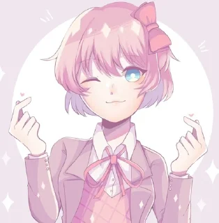 💕 emoji ~Sayori arts~ by @Raspberry_kitty Telegram sticker 6 of 40