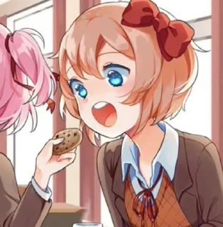 💕 emoji ~Sayori arts~ by @Raspberry_kitty Telegram sticker 23 of 40