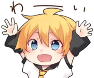 😃 emoji Len Kagamine Telegram sticker 14 of 87