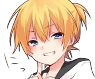 😏 emoji Len Kagamine Telegram sticker 12 of 87