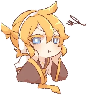 😒 emoji Len Kagamine Telegram sticker 18 of 87
