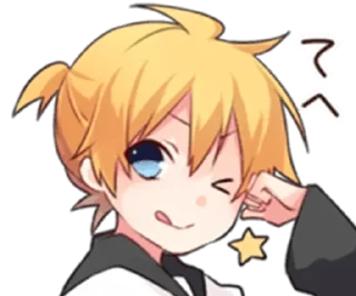 😜 emoji Len Kagamine Telegram sticker 17 of 87