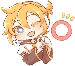 👍 emoji Len Kagamine Telegram sticker 24 of 87