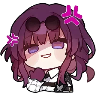😁 emoji Chibi | @honkaistarmedia Telegram sticker 23 of 64