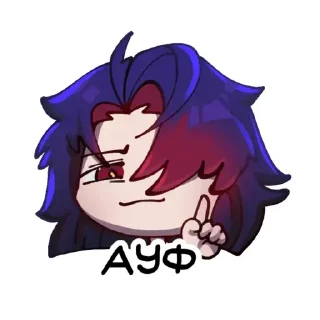 ☝️ emoji Chibi Blade | @apollyflfart x @honkaistarmedia Telegram sticker 5 of 15