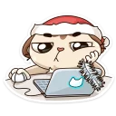😟 emoji Зимний Котик (@TgSticker) Telegram sticker 10 of 25