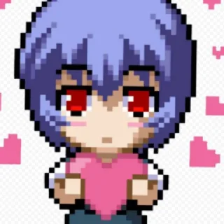 💗 emoji Rei Ayanami Telegram sticker 22 of 35