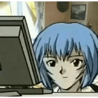 🤨 emoji Ayanami Rei Telegram sticker 7 of 21