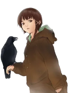 ❤️ emoji Lain Iwakura @anime_stickerr Telegram sticker 9 of 21