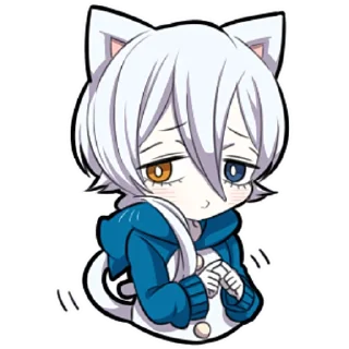 😔 emoji Белый котёнок ч.2 @nyasticks Telegram sticker 12 of 41