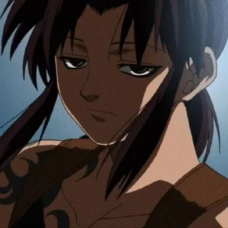 😒 emoji Black Lagoon @ikkiggai Telegram sticker 10 of 120
