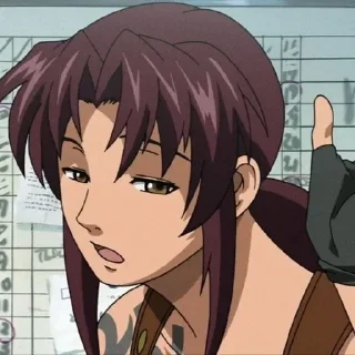 😕 emoji Black Lagoon @ikkiggai Telegram sticker 24 of 120