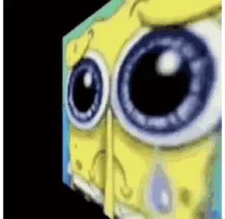 Sticker from spongebob crying animated