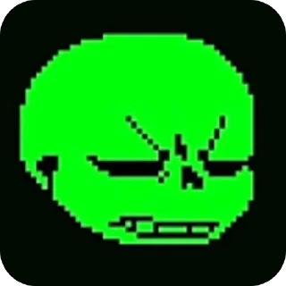 🟢 emoji Green!Sans @UndertaleDeltaruneStickersArts Telegram sticker 16 of 60