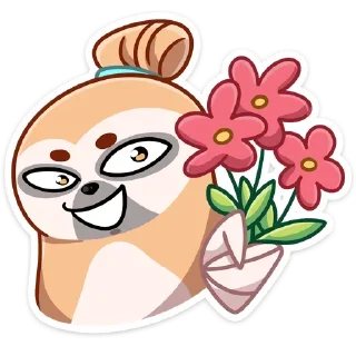 💐 emoji Ленивец Тим (@TgSticker) Telegram sticker 19 of 48