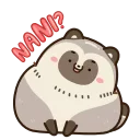 🤔 emoji Тануки Тю @Nyasticks Telegram sticker 3 of 48