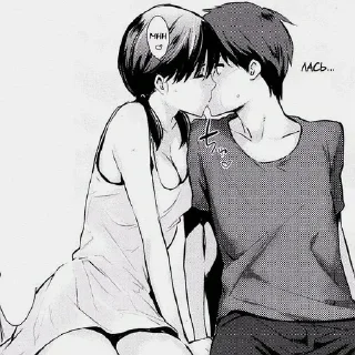 🖤 emoji Поцелуи Манга | Kisses Manga Telegram sticker 24 of 74