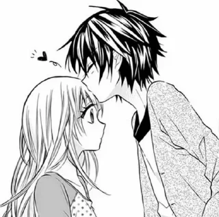 🖤 emoji Поцелуи Манга | Kisses Manga Telegram sticker 8 of 74