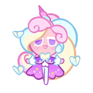 Sticker from Unicorn cream cookie