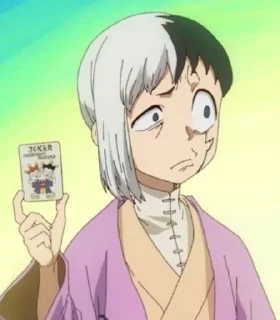 😕 emoji Сенку-чан, Сенку-чааааан Telegram sticker 19 of 36