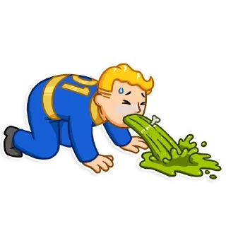 🤮 emoji Fallout Telegram sticker 10 of 54