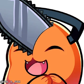 😄 emoji Pochita @FixFox Telegram sticker 16 of 41