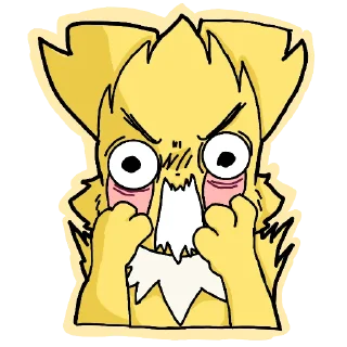 🤬 emoji Bolt from ssec remake. @yaebunegrow2 Telegram sticker 19 of 25