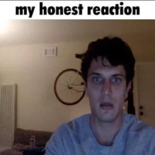 Sticker from My honest reaction