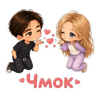 💋 emoji Kirill and Julia💘 Telegram sticker 5 of 78