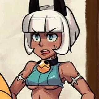 😼 emoji Мисс Форчун от Skullgirls channel! Telegram sticker 17 of 26