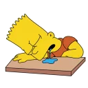 😴 emoji Bart Telegram sticker 11 of 40