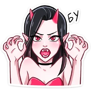 #️⃣ emoji Дьяволица Telegram sticker 16 of 48