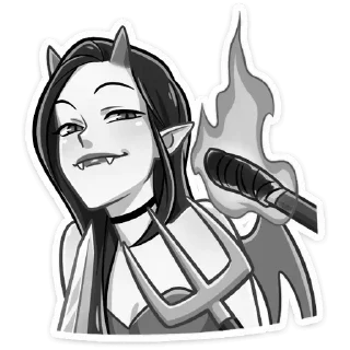 🫤 emoji Дьяволица @kungrl @stickers_vk Telegram sticker 13 of 48