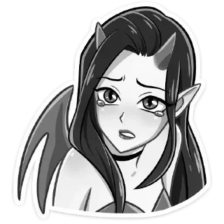 😭 emoji Дьяволица @kungrl @stickers_vk Telegram sticker 8 of 48