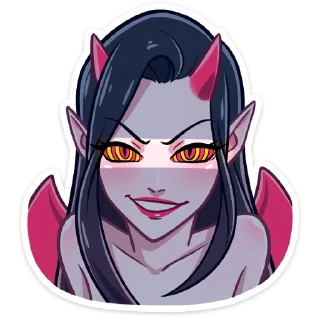 #️⃣ emoji Дьяволица Telegram sticker 10 of 48