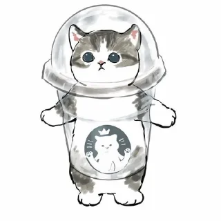 🤍 emoji °~Милые арт котики <3~° Telegram sticker 21 of 32